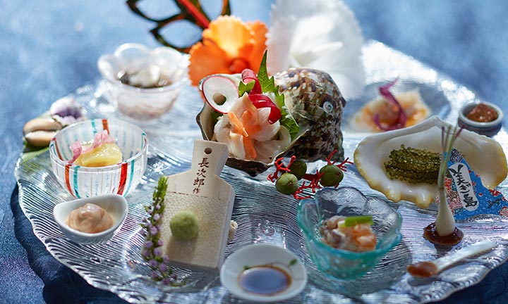 琉球宮古内地の食材盛り合わせ9種盛り。
